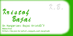 kristof bajai business card